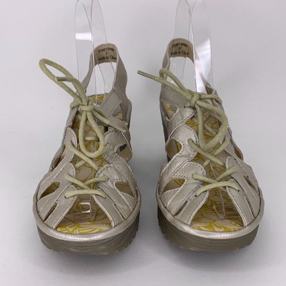 Fly London Womens Wedged Sandals Sz 37 - Picture 4 of 10